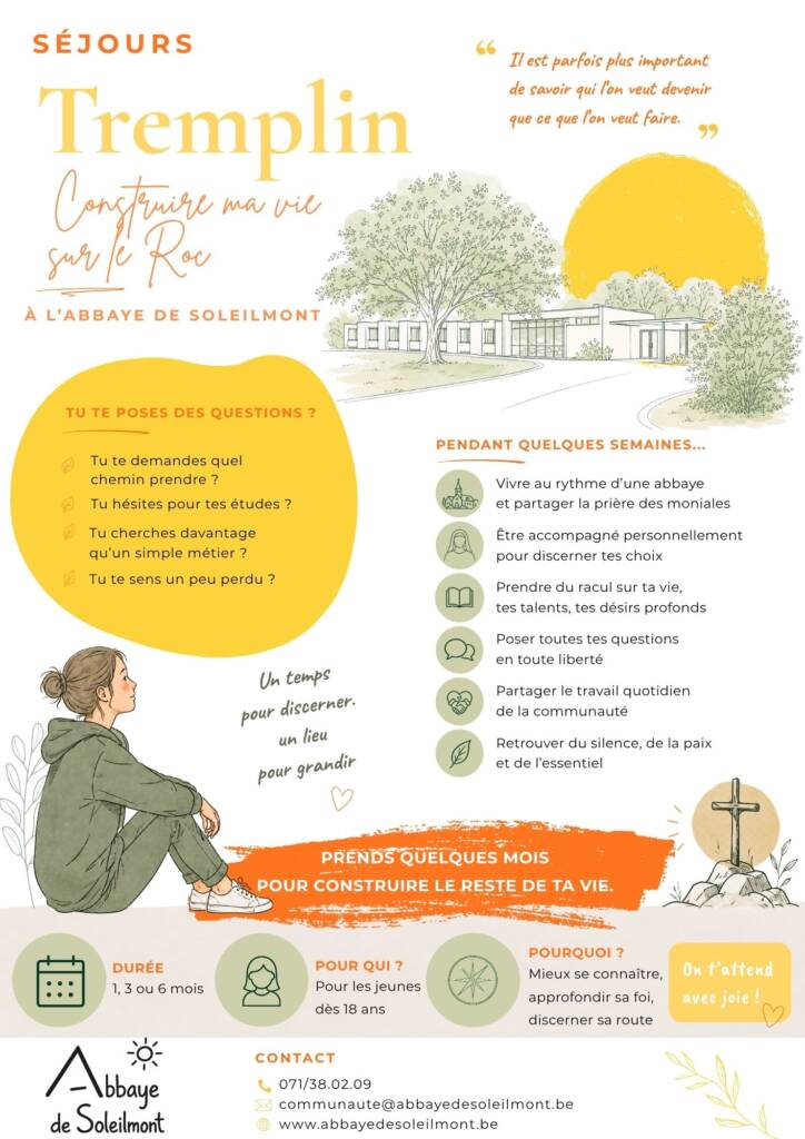 Proposition spéciale de séjour à l'Abbaye de Soleilmont - Tremplin