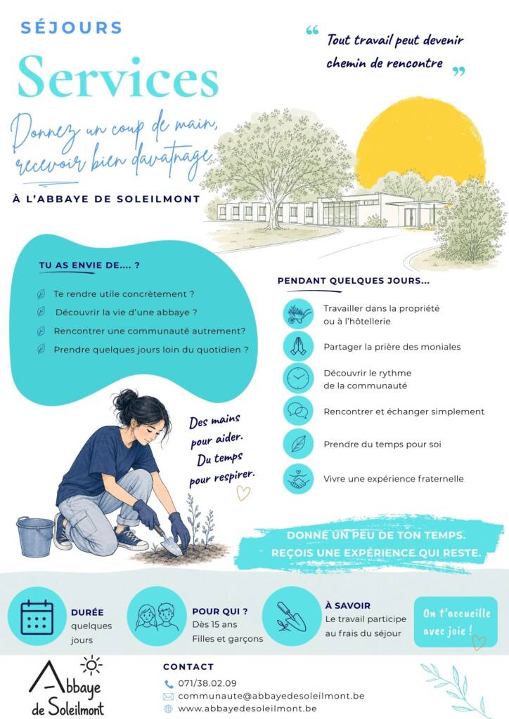 Proposition spéciale de séjour à l'Abbaye de Soleilmont - Services